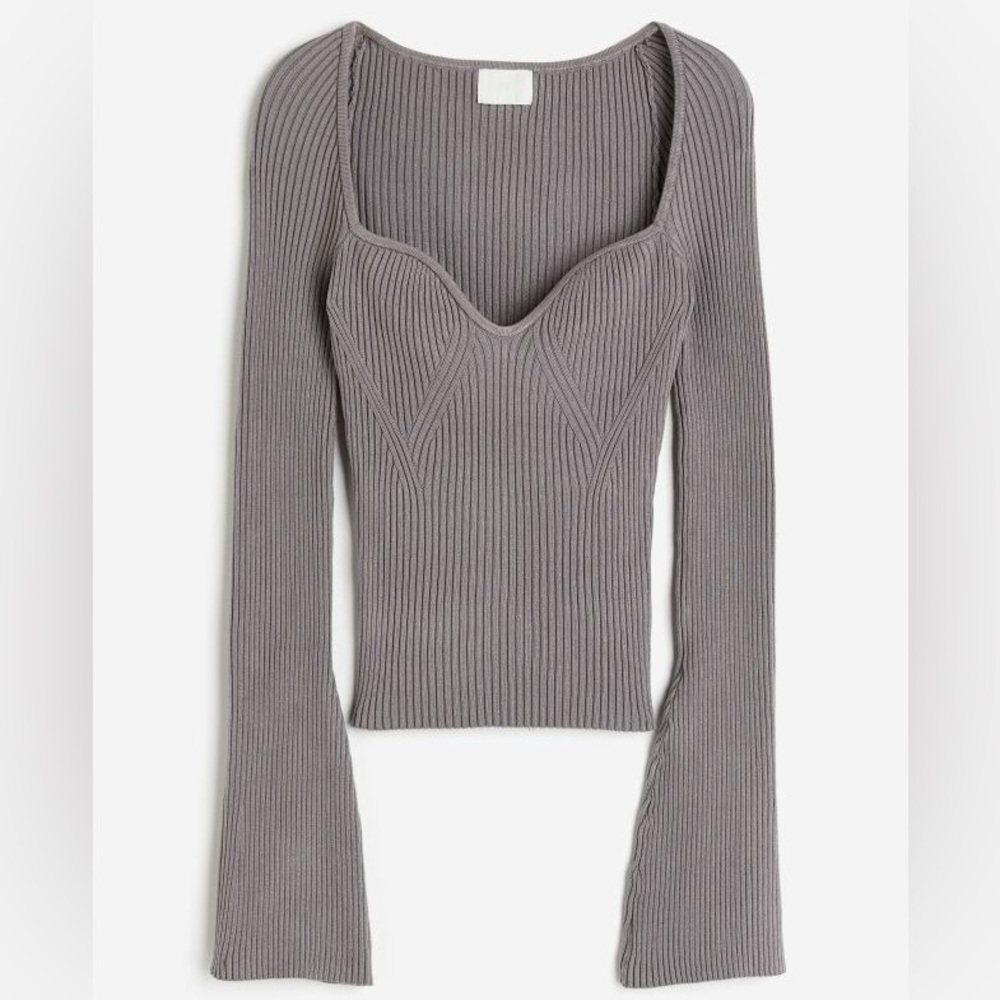 NWT LONG SLEEVE RIB KNIT SWEATER SMALL